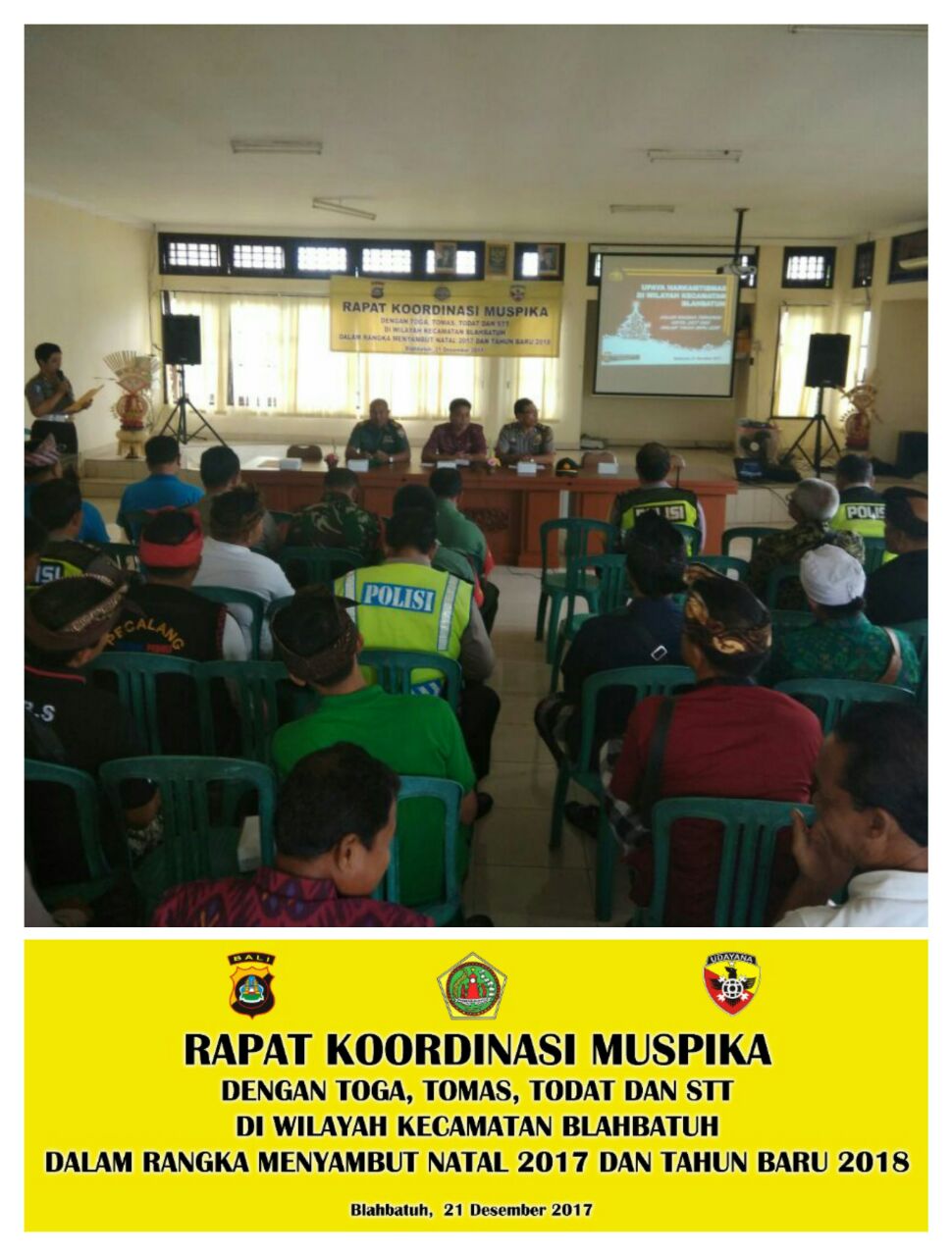 Upaya Cipkon Nataru Polsek Blahbatuh Buat Kesepakatan Dengan Berbagai Tokoh