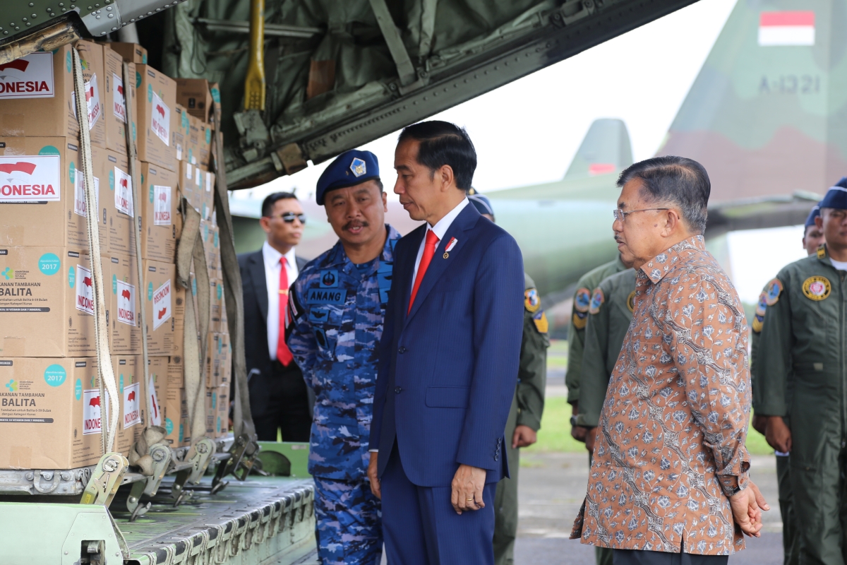 Presiden Joko Widodo Lepas Bantuan Kemanusiaan Untuk Warga Rohingnya