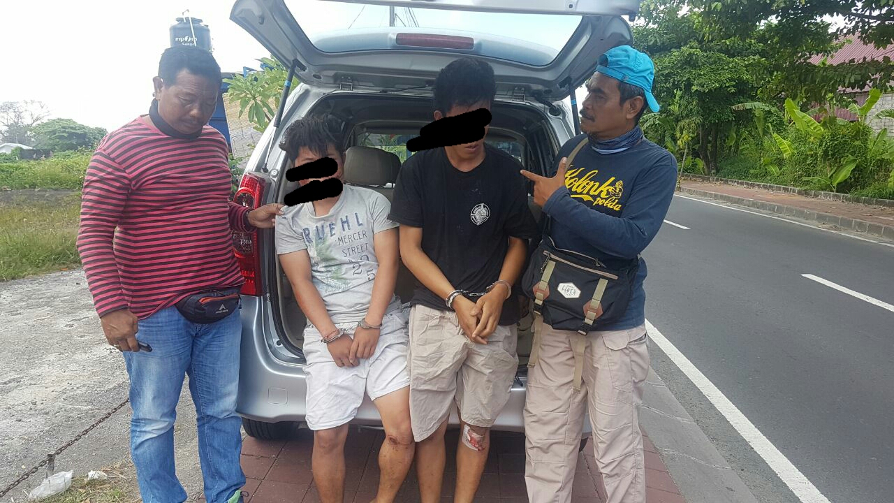 Polsek Kuta Utara Ringkus Dua Pelaku Jambret, Tinggalkan Motor Di Sawah