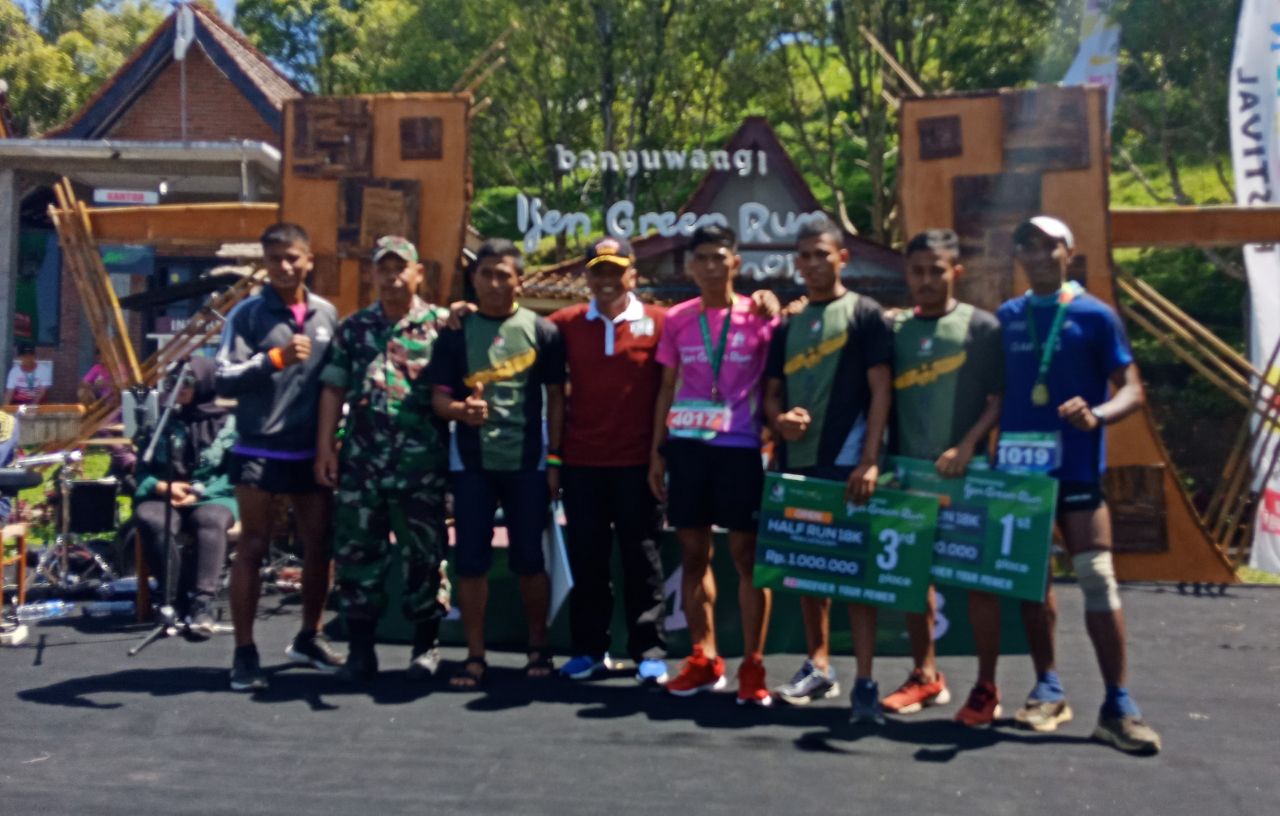 Babinsa Kodim Bangli Rebut Juara Banyuwangi Ijen Green Run 2018
