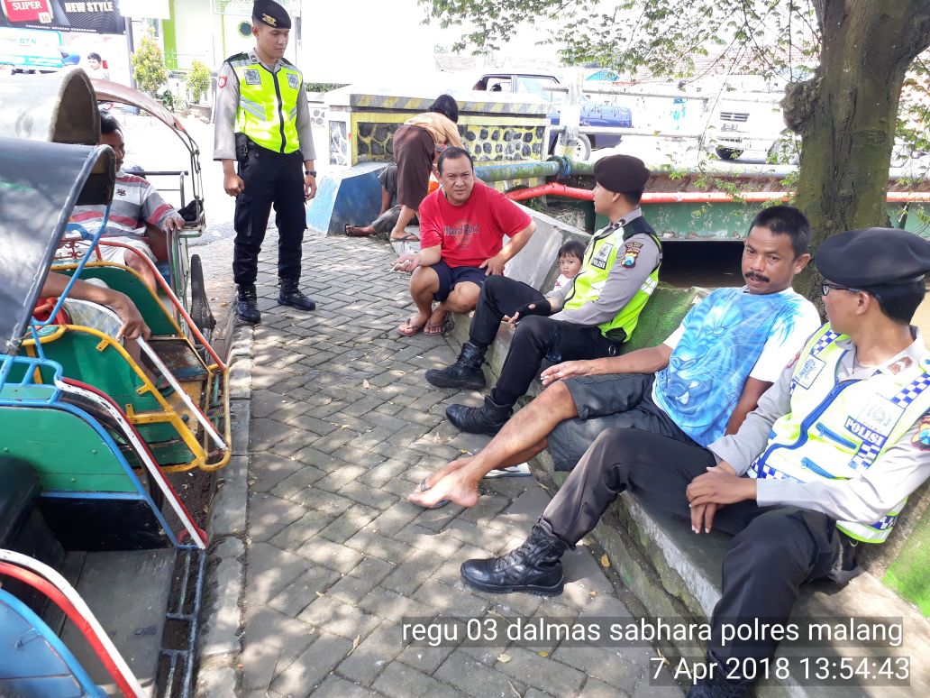 Sitkamtibmas, Polres Malang Sambangi Tukang Ojek Pangkalan