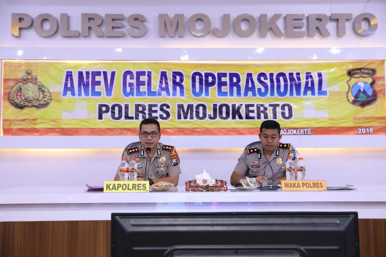 Kapolres Mojokerto Pimpin Anev Gelar Operasional