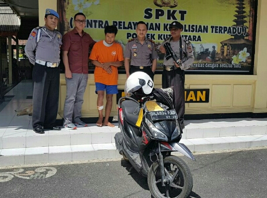 Penjambret Sasar Turis Dihadiahi Timah Panas Petugas Polsek Kuta Utara