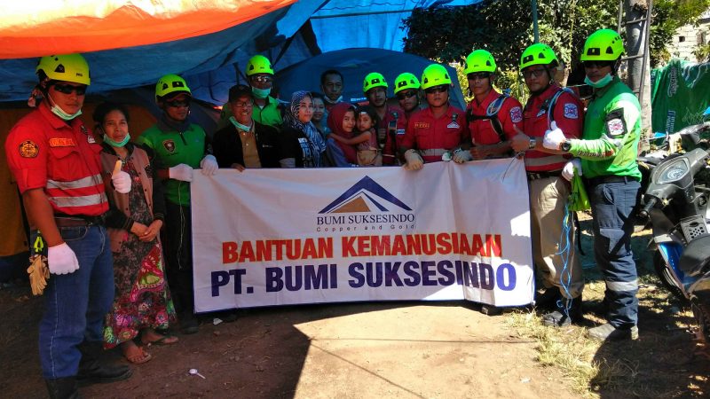 Bumi Suksesindo Terjunkan Tim Tanggap Darurat ke Lombok Utara