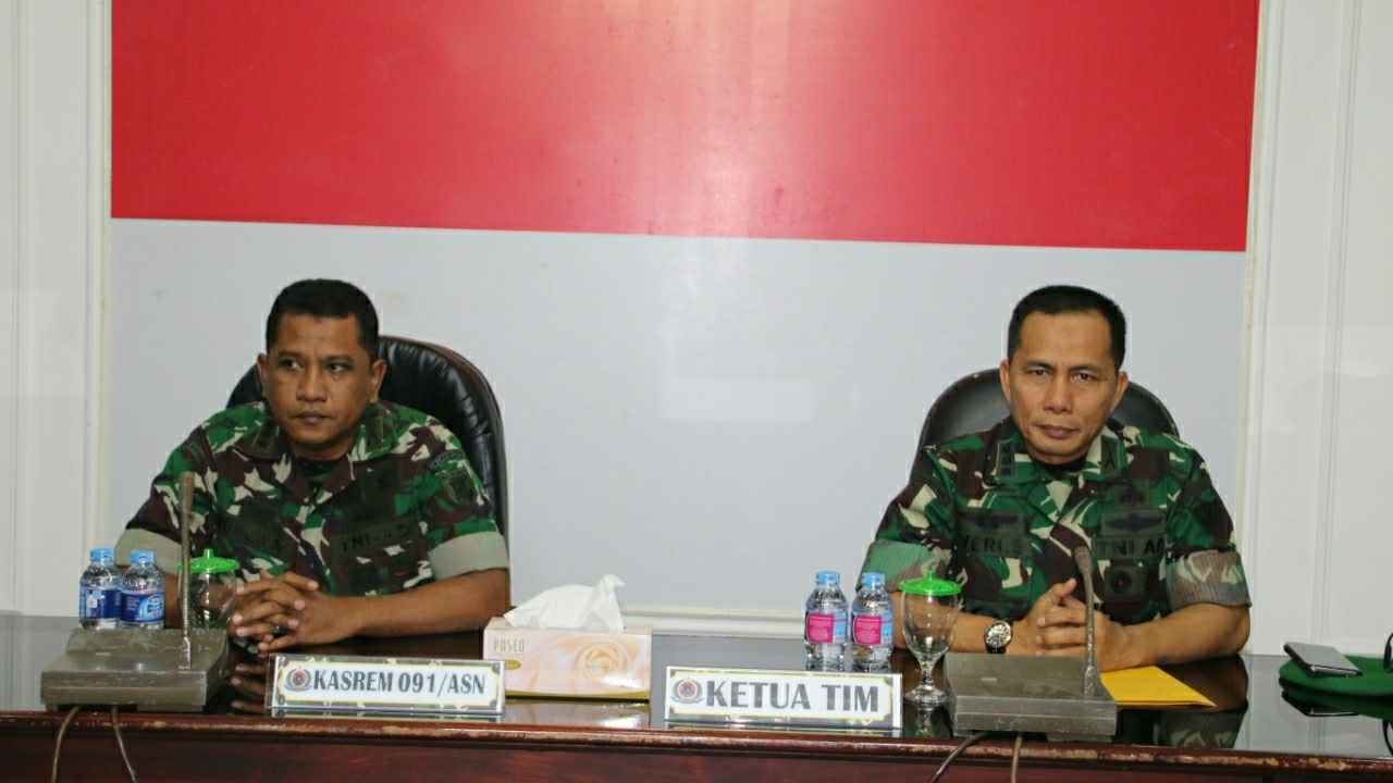 Korem 091/ASN Terima  Bimnis Sisrendal dari Pusterad