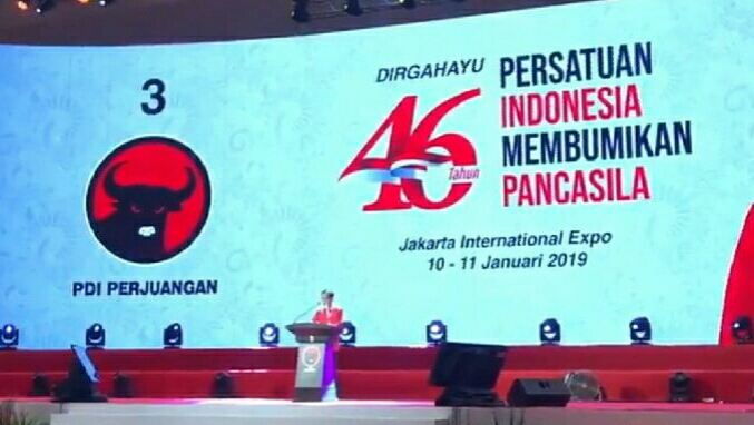Hut PDIP Ke-46: Saat Adzan Dzuhur Berkumandang, Jokowi Hentikan Pidato