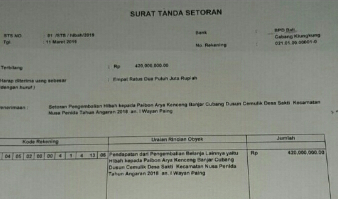 Dugaan Korupsi Dana Bansos di DPRD Klungkung, Polisi Diharapkan Segera Telusuri
