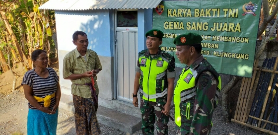 Kodim Klungkung Targetkan Bangun 480 Jamban Bagi Warga Kurang Mampu