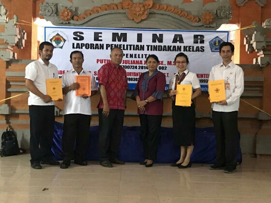 Empat Guru SMPN 1 Denpasar Gelar Seminar Laporan Hasil PTK