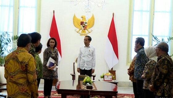 Presiden Jokowi Terima Sembilan Pansel Calon Pimpinan KPK di Istana