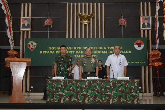 Prajurit dan PNS Kodam IX/Udayana Ikuti Sosialisasi TWP dan Asabri