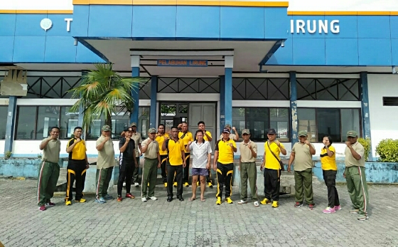Sinergitas Koramil 1312-02/Lirung Bersama Polsek Gelar Olah Raga & Karbak