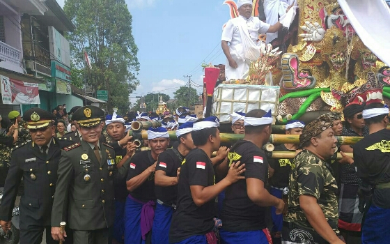 Dandim Bangli Jadi Irup Perabuan Jenasah Almarhum Jero Jempiring