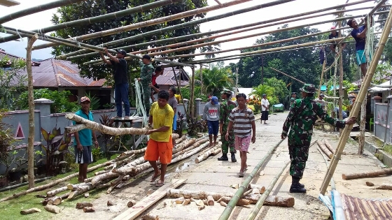 Koramil 1312-04/Rainis Membangun Bersama Masyarakat