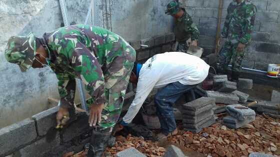 I Nengah Jaga, Penerima Bantuan Bedah Rumah TMMD ke-105 Kodim Klungkung