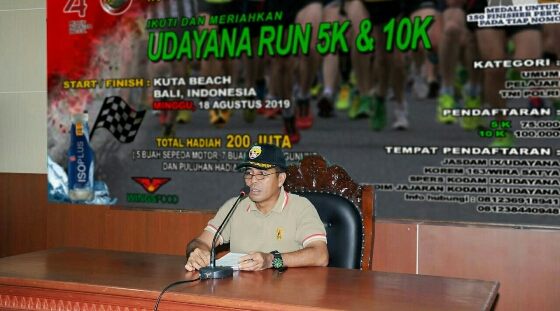 Kodam IX/Udayana Gelar Udayana Run 5K Dan 10K Di Kuta Beach, Bali