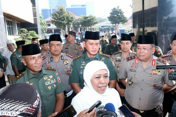Pangdivif 2 Kostrad Hadiri Acara Istighosah dan Doa Bersama di Mapolda Jatim