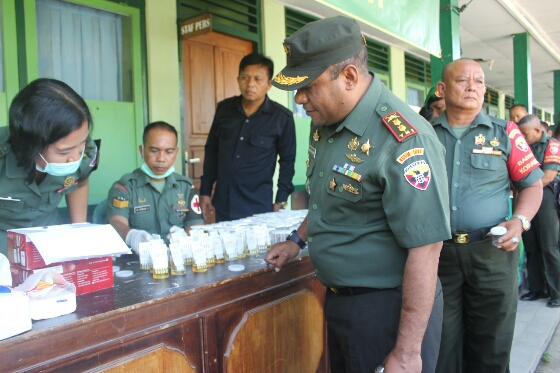Kodim Jembrana Gelar Penyuluhan P4GN dan Tes Urine