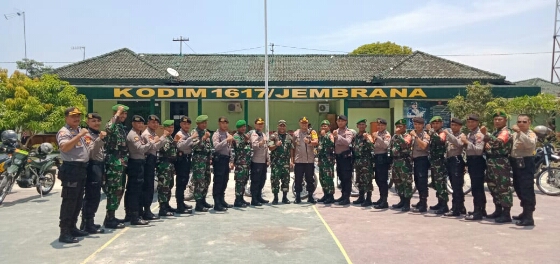 Jelang Pelantikan Presiden dan, Wakil Presiden, Jaga Kamtibmas TNI-Polri Patroli Bersama