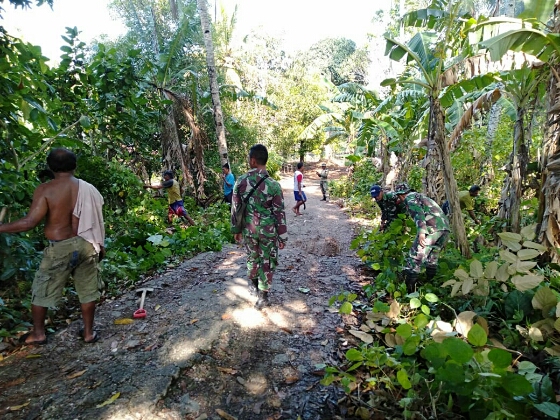 Koramil 1312-01/Kabaruan dan Posad Kabaruan Gelar Jumpaberlian di Desa Peret