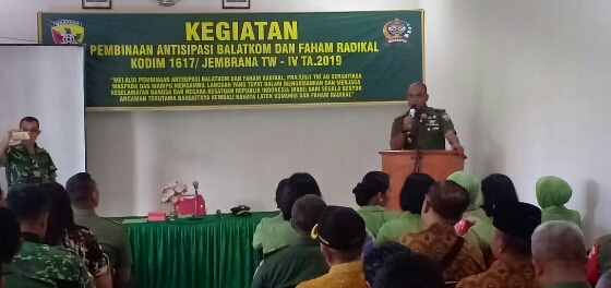Cegah Pengaruh Radikal Kiri, Kodim Jembrana Gelar Sosialisasi Balatkom