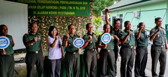 Kodim Tabanan Sosialisasikan Bahaya Narkoba