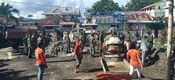 Kodim 1312/Talaud Laksanakan Karya Bakti Hari Juang TNI AD Tahun 2019