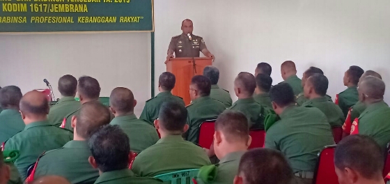 Dandim Jembrana: Tekankan Profesionalisme Tugas Bagi Danramil dan Babinsa