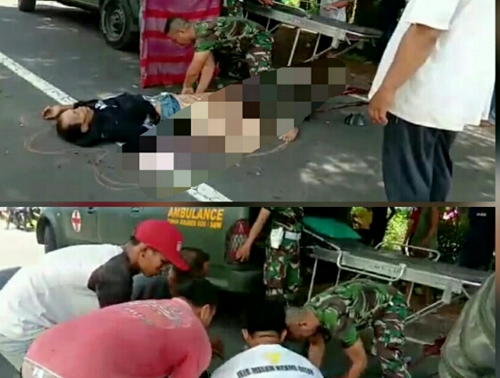 Tabrakan Depan Markas, Prajurit Raider 900 Sigap Beri Pertolongan