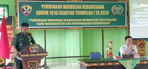 Dihadiri Komponen Masyarakat, Kodim Gianyar Beri Penanaman Wawasan Kebangsaan, Cinta Tanah Air dan Nasionalis