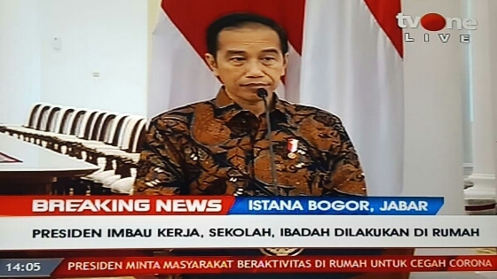 Terkait Virus Covid19, Presiden Jokowi Meminta Pelajar dan Mahasiswa untuk Belajar di Rumah
