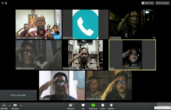 Sikapi Covid-19, Ketua Kwarda Pramuka Bali Ajak Meeting Zoom Kwarcab se-Bali