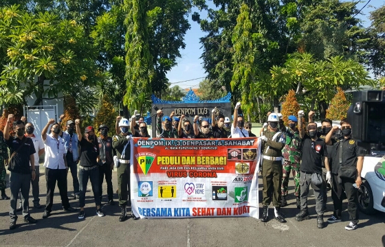 Dandenpom IX/3 Denpasar Gandeng Elemen Masyarakat Gelar Kegiatan Sosial Sebulan Sekali