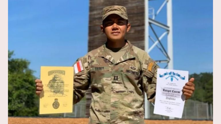 Bikin Bangga, Kapten Inf Teddy Wijaya Lulusan Terbaik Pasukan Elit US Army Ranger