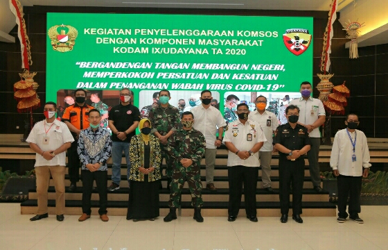 Kodam IX/Udayana Gelar Komsos TA 2020 dengan Komponen Masyarakat