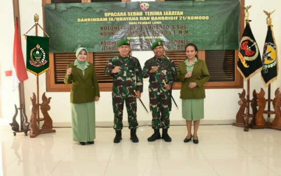 Pangdam IX/Udayana Pimpin Upacara Sertijab Danrindam dan Danbrigif 21/Komodo