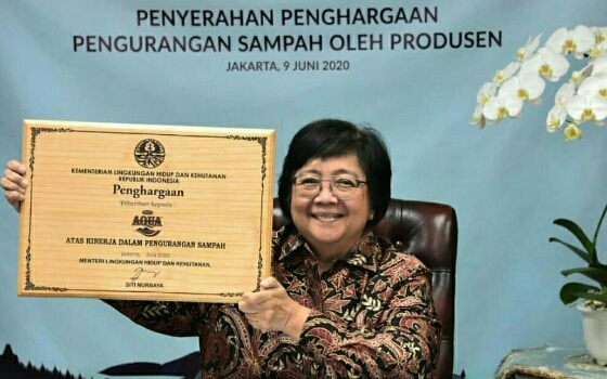 Danone AQUA Kembali Raih Penghargaan Kinerja Pengurangan Sampah oleh Produsen dari KLHK