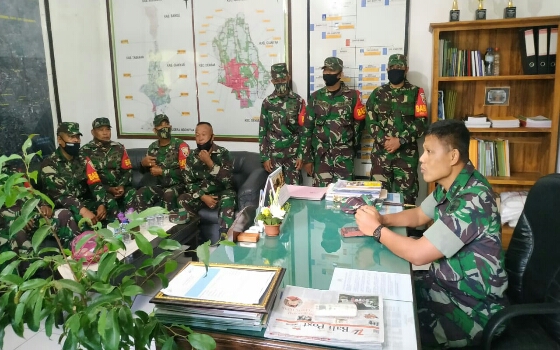 Kunjungi Dua Koramil Jajaran, Dandim Badung Berpesan Bekerja Harus