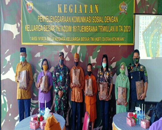 Komsos Kodim Jembrana Dengan KBT, Diisi Pemahaman COVID-19 Dan Bela Negara