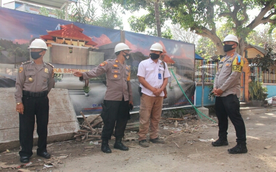 Kapolres Klungkung Pantau Pembangunan Gedung Nusa Penida Harapan