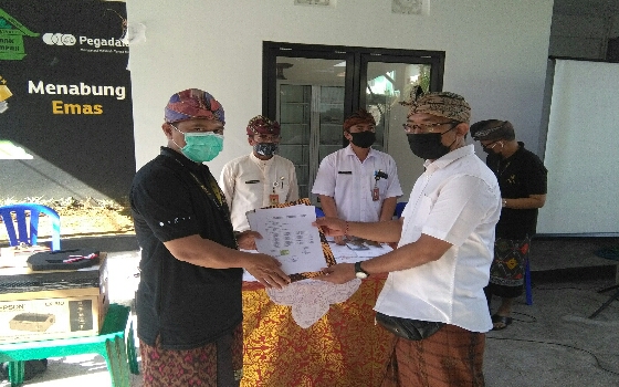 Bank Sampah Catur Ubung Lestari Terima Bantuan dari PT Pegadaian Denpasar