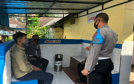 Sipropam Polres Bangli Lakukan Pendisiplinan Protokol Kesehatan Kepada Anggota