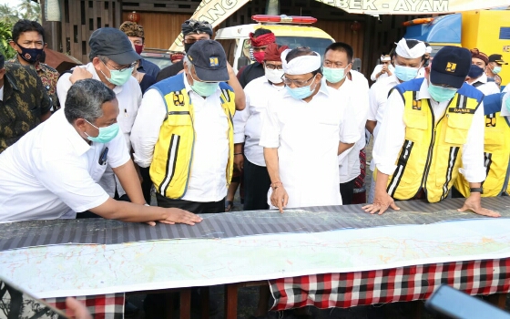 Tahun Depan Bali Bakal Miliki Jalan Tol Kedua, Gubernur Koster Bersama Menteri PUPR Tinjau Lokasi