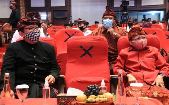 Gubernur Koster-Wagub Cok Ace Sampaikan Laporan Dua Tahun Capai Kinerja Memimpin Bali