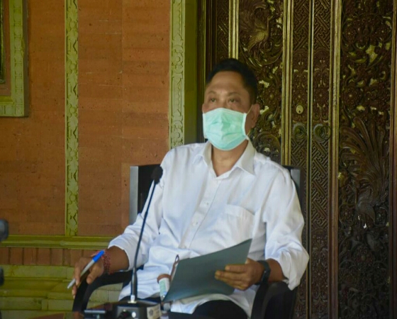 Walikora Rai Mantra ikuti Vidcon Rakor Persiapan Pilkada Serentak 2020