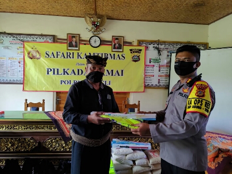 Agar Pilkada Bangli Aman Dan Lancar, Kapolres Bangli Gencar Turun Ke Desa Lakukan Safari Kamtibmas