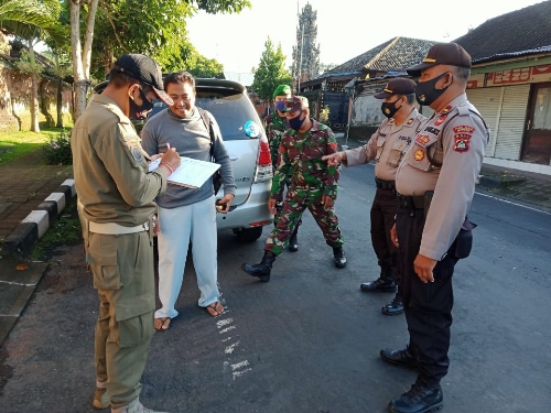 Puluhan Personil Melakukan Ops Aman Nusa Agung II 2020, Pendisiplinan Prokes