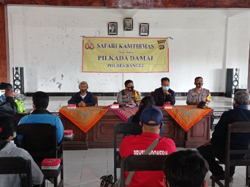 Ciptakan Kamtibmas Kondusif Jelang Pilkada Serentak, Safari Kamtibas Polres Bangli Sasar 3 Desa di Kintamani
