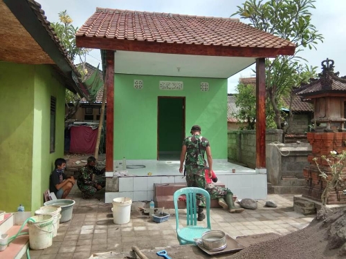 Bedah Rumah Sasaran TMMD Ke 109 Kodim Badung Tuntas 100 Persen
