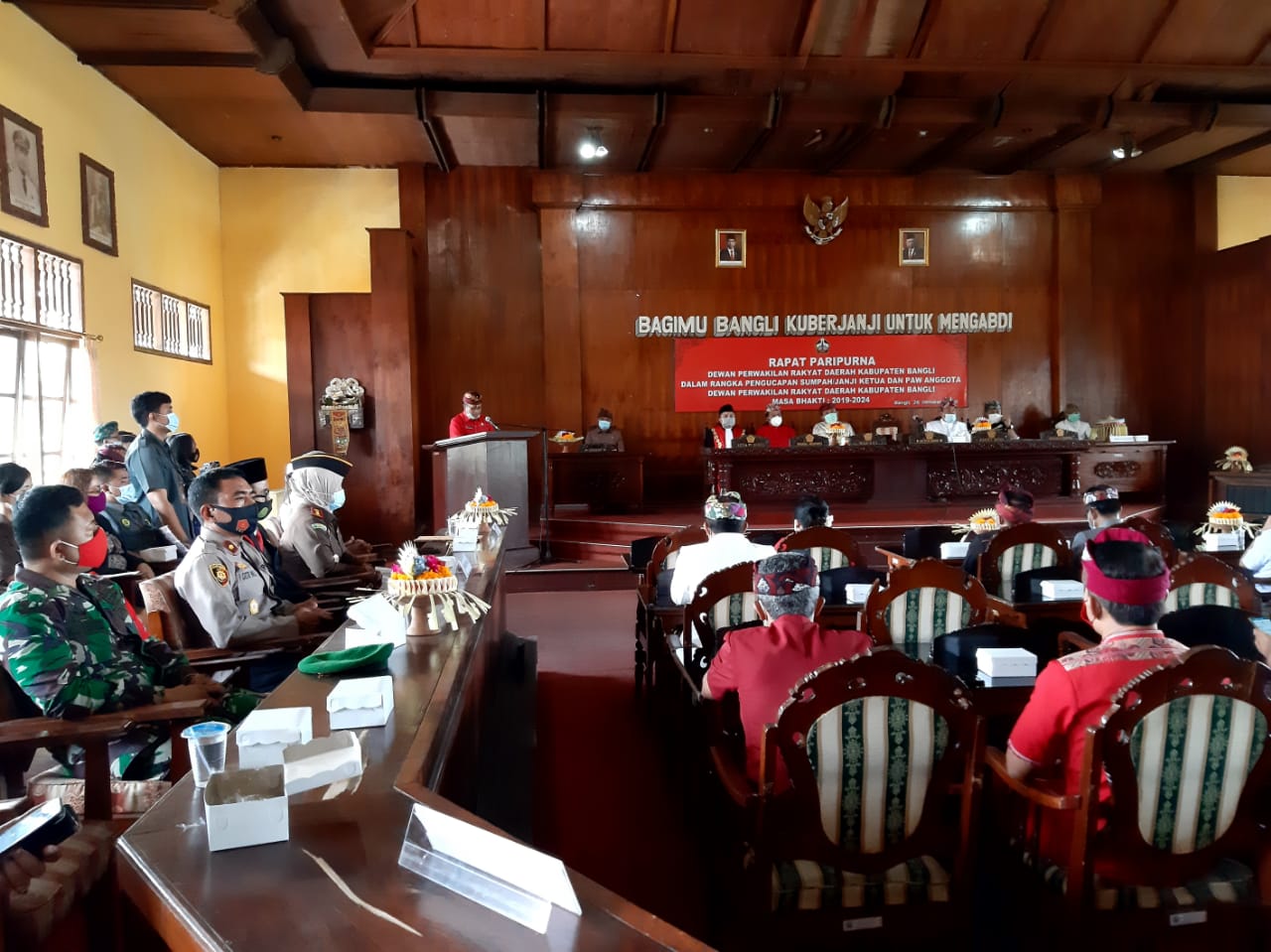 Wakapolres Bangli Hadiri Acara Pelantikan Ketua DPRD Bangli